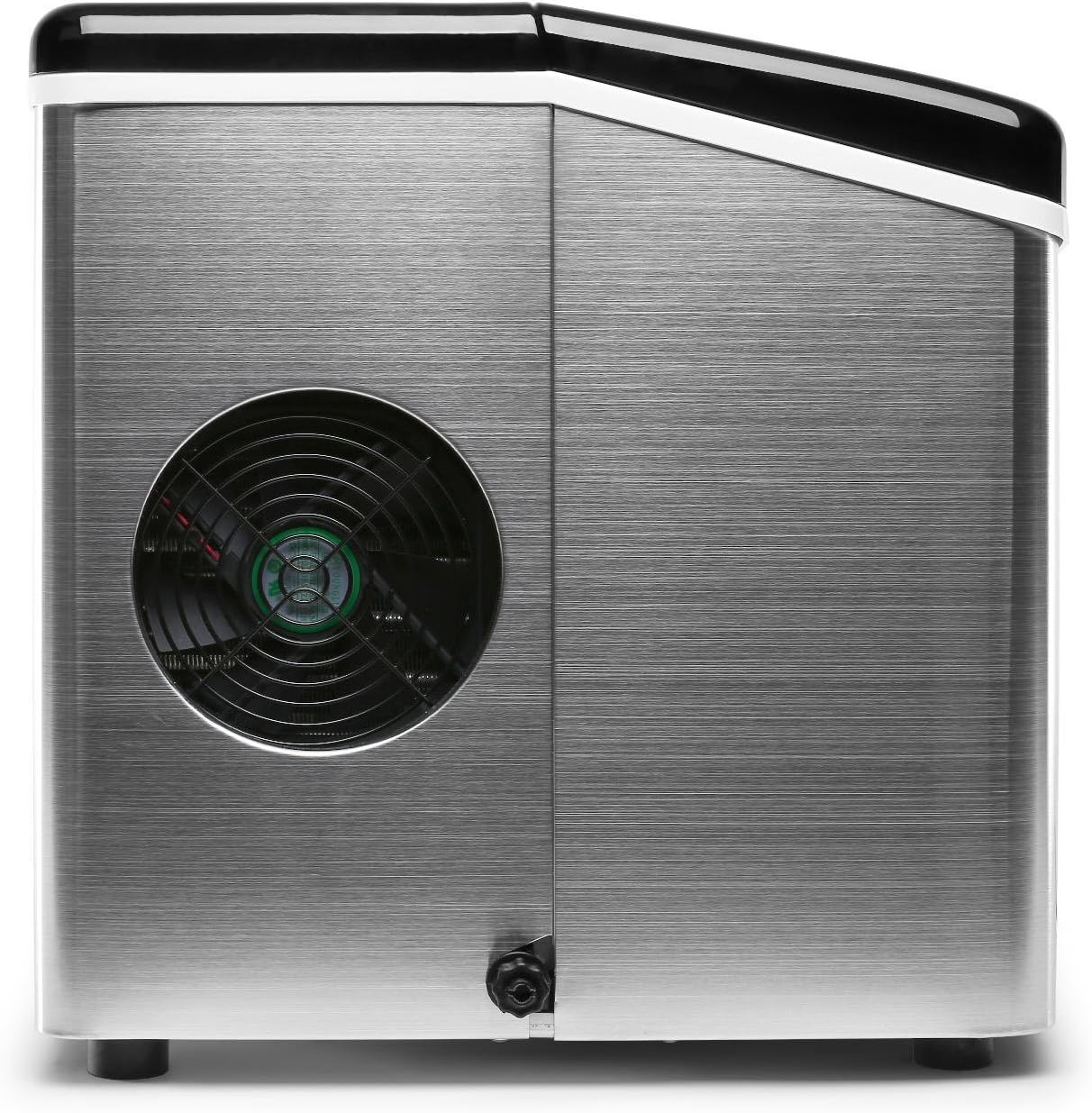 Machine à glacons 150W, réservoir 3,3L pour jusqu'à 13kg de glacons/jour (certifiée TÜV-GS, châssis en acier, silencieuse) - Noir