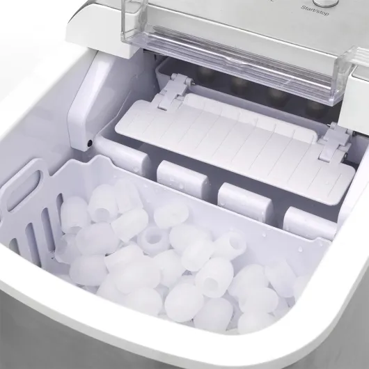 IceChef Pro Machine à glaçons design pour une préparation rapide de glaçons en 44360 min, produit environ 500 g de glaçons par heure, boîtier en acier inoxydable de haute qualité, pelle à glace