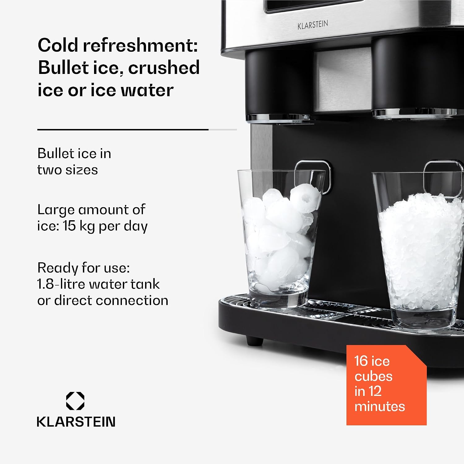 Glace Machine à glaçons 3 en 1 : glaçons argentés.