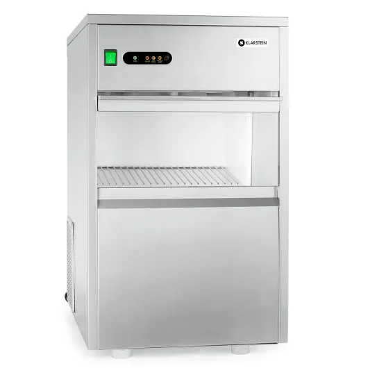 Machine à Glaçons - Machine à Glaçons Pro pour Transparents, Usage Domestique & Professionnel, Silencieuse avec Bac à 160 W, 26 kg/Jour, Argent 25 kg/24 h Argent