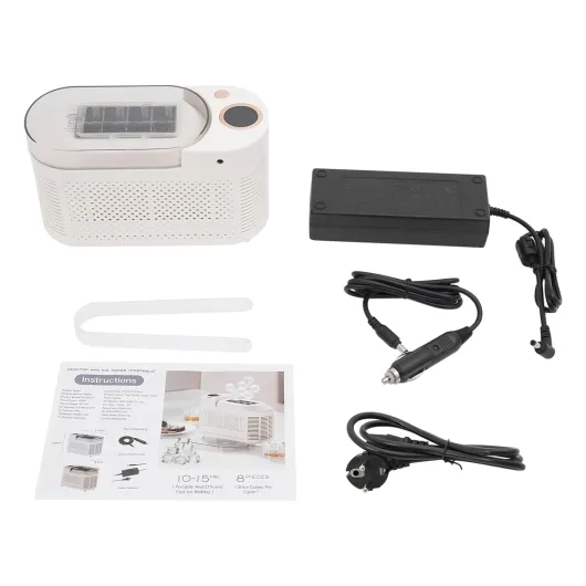 Mini machine à glaçons portable de 12 V, pour encimera, 8 glaçons/cycle, petite machine à glaçons, pour cuisines domestiques, extérieurs, restaurants, etc., couleur blanc