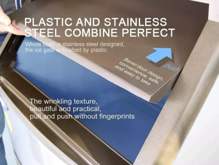 CCKUYT Machine à glaçons de comptoir, Grande Machine à glaçons Commerciale, Produit 24 kg de Glace en 24 Heures - Glaçons prêts en 15 Minutes, pour la Maison, la Cuisine ou Le Bureau.