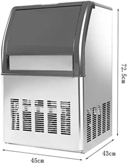 CCKUYT Machines à glaçons électriques commerciales de comptoir, 24 h, 80 kg, entièrement automatiques, pour la Maison, Les Bars, Les magasins de Boissons fraîches