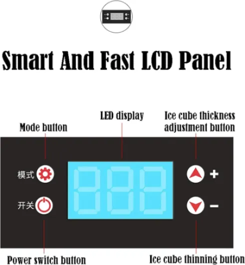 CCKUYT Machines à glaçons, Petite Machine à glaçons pour la Maison, Machines à glaçons de comptoir, glaçons en Filet, Fonction autonettoyante, Faible Bruit, idéales pour la Maison, la Cuisine,