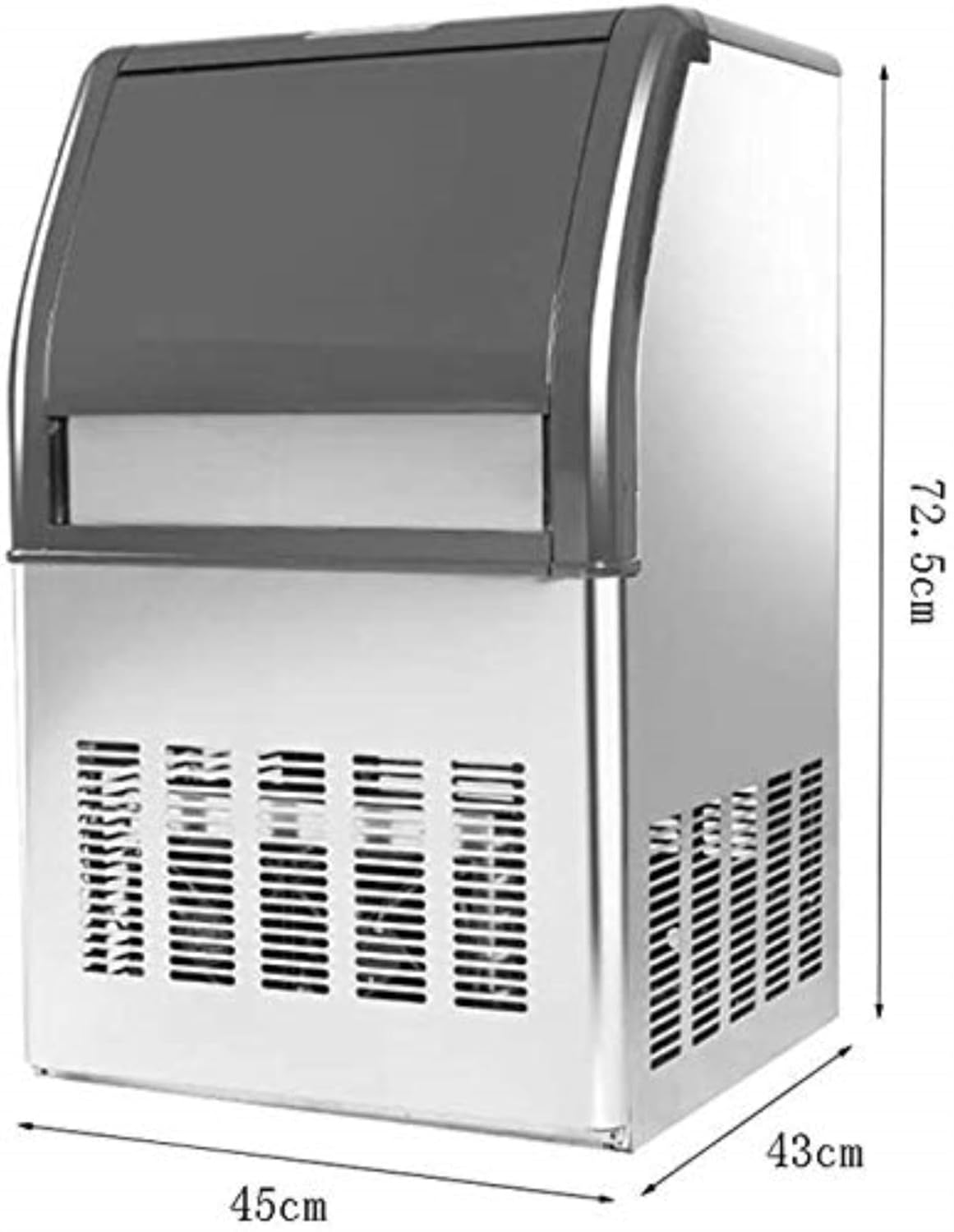 Machine à glaçons électrique commerciale de comptoir, 24H 80kg Cube de mag de boissons froides de barre de ménage entièrement automatique