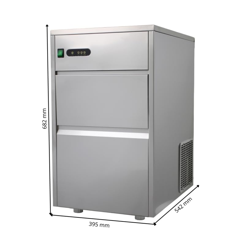 Machine à Glaçons Creux Professionnelle 50 kg/24h – Réserve 7 kg – Inox – R290 – Commande Digitale
