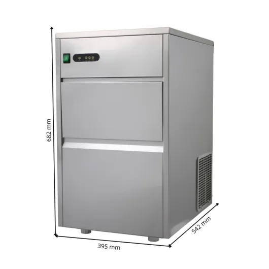 Machine à Glaçons Creux Professionnelle 50 kg/24h – Réserve 7 kg – Inox – R290 – Commande Digitale