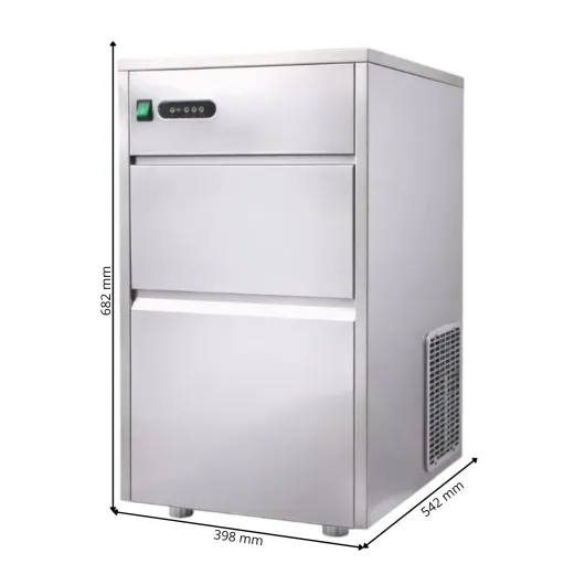 Machine à Glaçons Creux Professionnelle 25 kg/24h – Réserve 7 kg – Inox – R290 – Commande Digitale