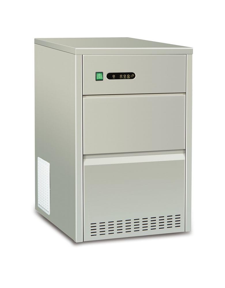 Machine à glaçons forme balle (semi-creux) Arktic, Production: 50kg/24h, Capacité de stockage: 7kg, Fabrique à glaçons, 230V/293W, 398x546x(H)682mm, Acier inoxydable