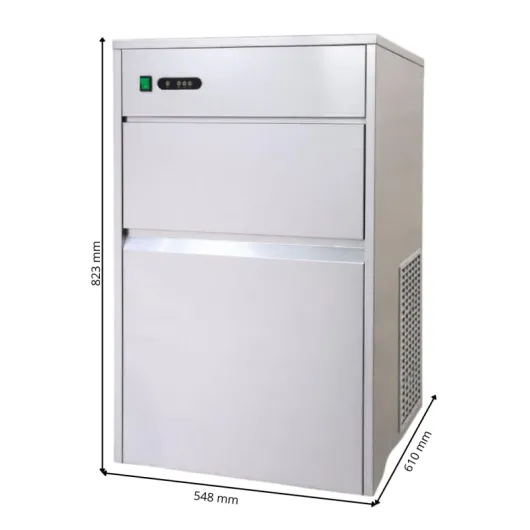 Machine à Glaçons Creux Professionnelle 80 kg/24h – Réserve 13 kg – Inox – R290 – Commande Digitale