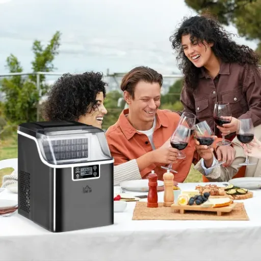 Test HOMCOM Machine à glaçons 20 kg : des glaçons à la demande sans prise de tête