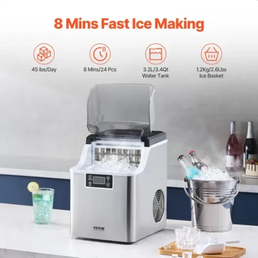 Test VEVOR Machine à Glaçons 20,4 kg/24 h : beaucoup de glace, quelques compromis