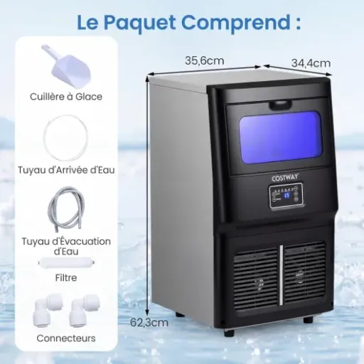 Test COSTWAY Machine à Glaçons 25-30 kg : la petite usine à glace pour bar et maison