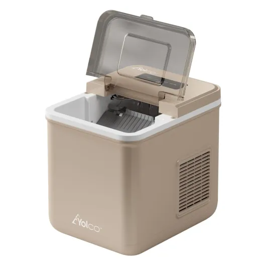 Yolco ICM1 Machine à glaçons à sable, design compact, 10 kg en 24 heures, machine à glaçons 12-24 V pour camping-car