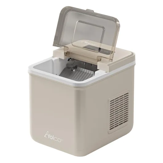 Yolco ICM1 Cream Machine à glaçons, design compact, 10 kg en 24 heures, machine à glaçons 12-24 V pour camping-car