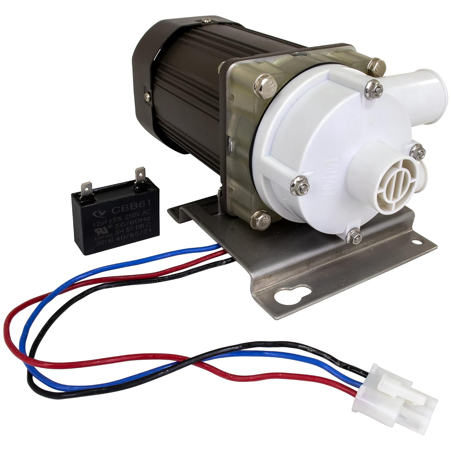 IMM Moteur de rechange pour machine à glace Hoshizaki S-0730 avec plaque de montage, câble de 35,6 cm et prise.