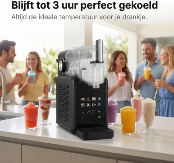 Machine à granités Lugia Arctic – Machine à Slush Puppies – 1,8 L – 7 programmes – Milkshakes, frappés, cocktails glacés et smoothies – Machine à glace – Autonettoyante – 200 W