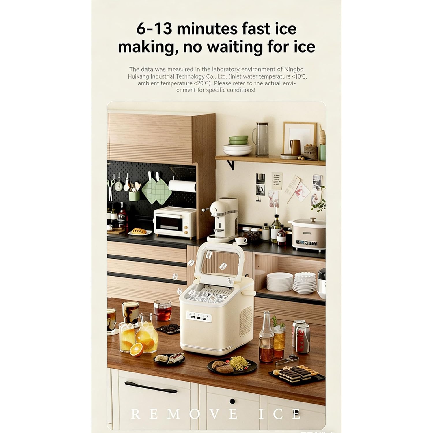 Machine À Glaçons Portable Autonettoyante, Machine À Glaçons De Comptoir Avec Poignée, Taille De Glace Réglable, Stérilisation UV, Maisons, Cuisines, Fêtes, Camping-cars(B)
