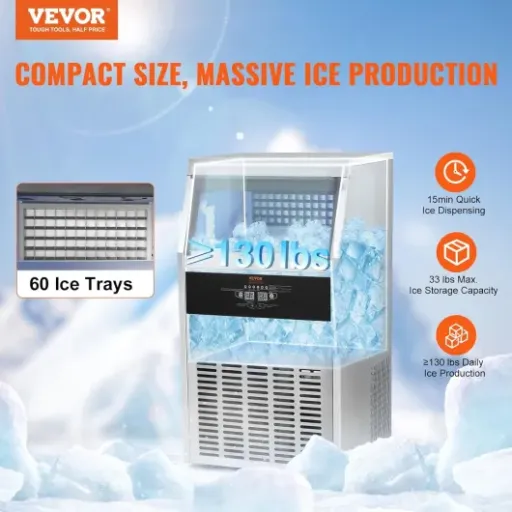 Test VEVOR Machine à Glaçons 56 kg/24 h : beaucoup de glace, quelques prises de tête